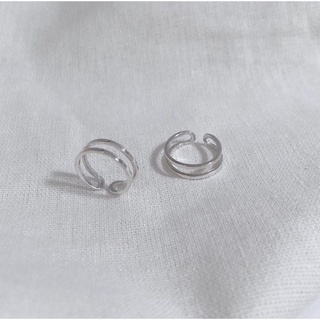 Nhẫn bạc hai tầng ngón út Linh silver bạc nguyên chất