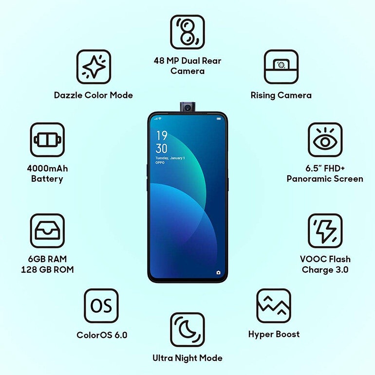 Điện thoại Oppo F11 Pro 6GB/128GB - Bảo hành 12 tháng - Fullbox nguyên seal 100%