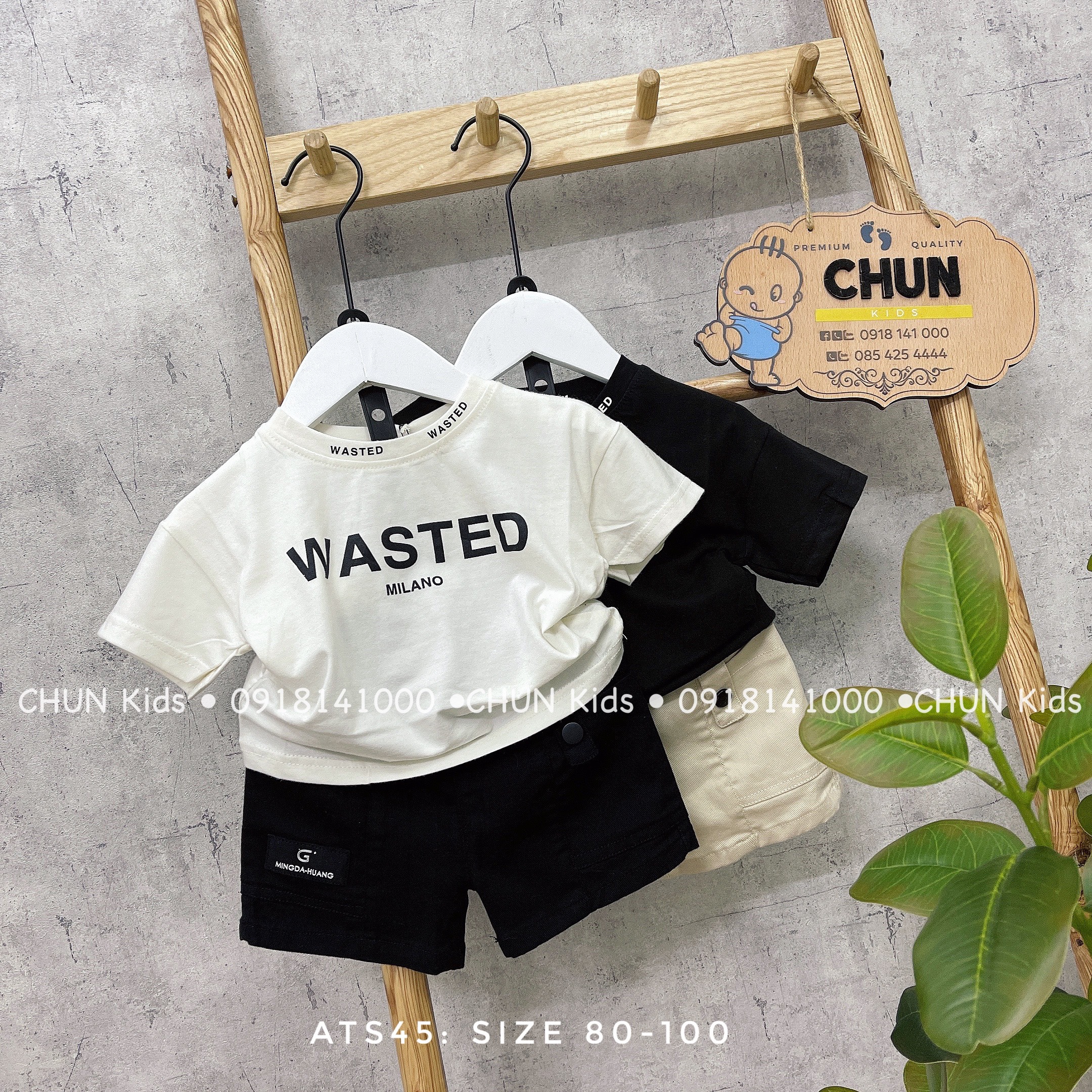 ÁO TShirt cho Bé Wasted - NHÍ ( 1 tuổi ~ 6 tuổi )