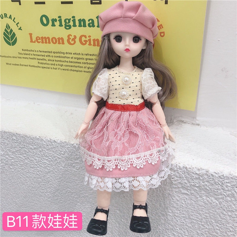 Búp bê barbie 3D xinh xắn với 20 khớp cử động 30cm
