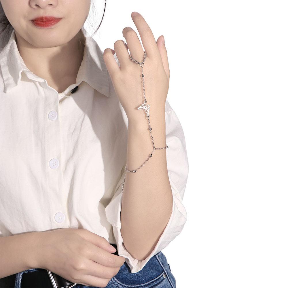 JARRED Vòng Tay Chuỗi Hạt Nhiều Lớp Phối Mặt Hình Bướm Phong Cách Bohemia Cho Nữ