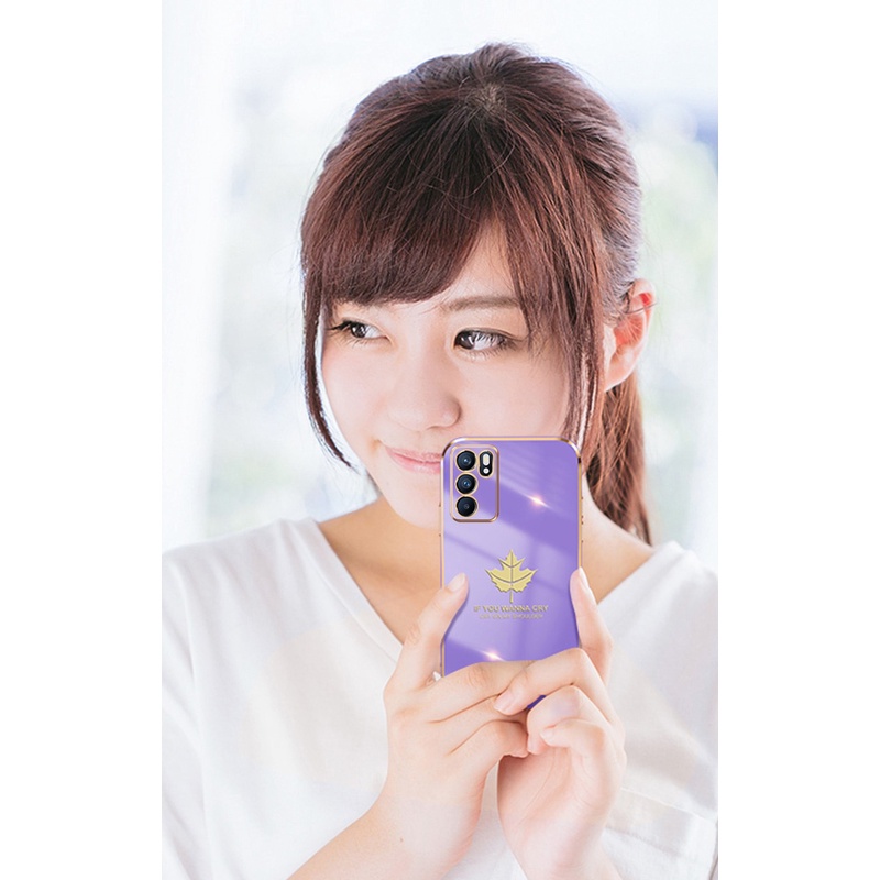 Ốp điện thoại hình lá phong cao cấp dành cho OPPO A92 A52 A91 A93 A92s A15 A35 A53 A32 A9 A5 2020 A55 5G