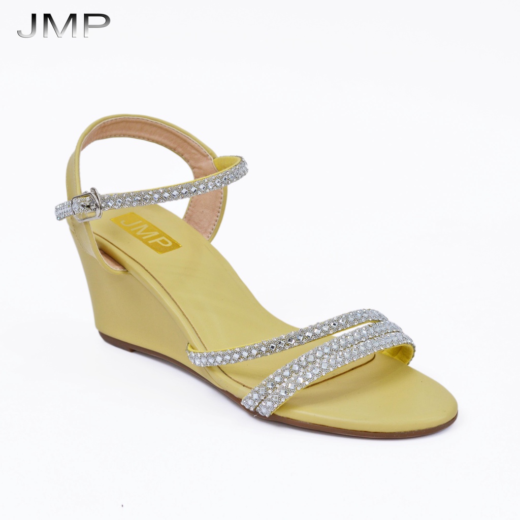 Giày Sandal Nữ Đế Xuồng Quai Đính Hạt Xinh Xắn Cao 7Cm - JMP - Đế Cao Su Chống Trượt - AH271