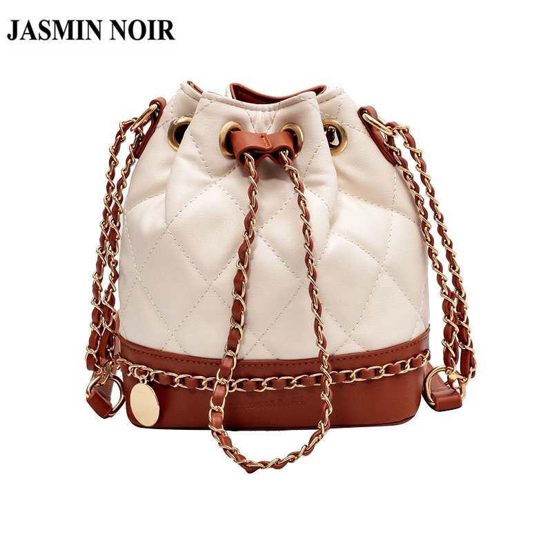 Túi Đeo JASMIN NOIR Chéo Vai Kiểu Chần Bông Họa Tiết Kẻ Sọc Boho Cho Nữ