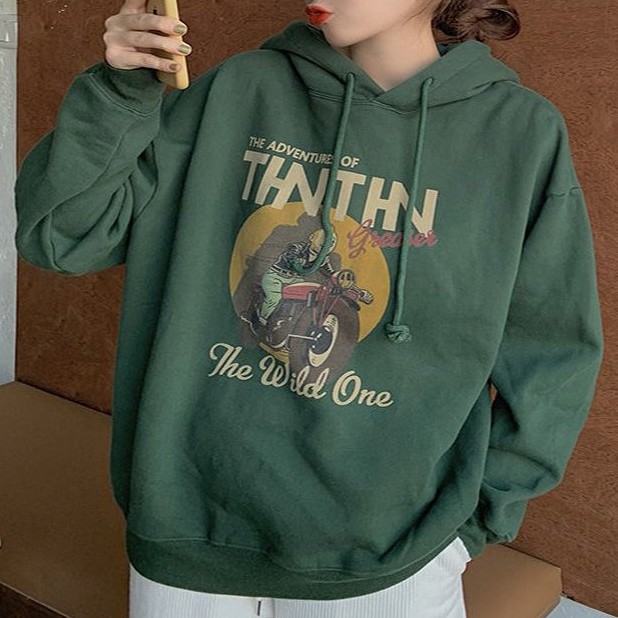 Áo Nỉ Hoodie Nam Nữ Form Rộng Unisex, Áo Nỉ Mũ TINTIN In 3D Siêu Nét Với 2 Màu Độc Lạ Rô Store HD06 | BigBuy360 - bigbuy360.vn