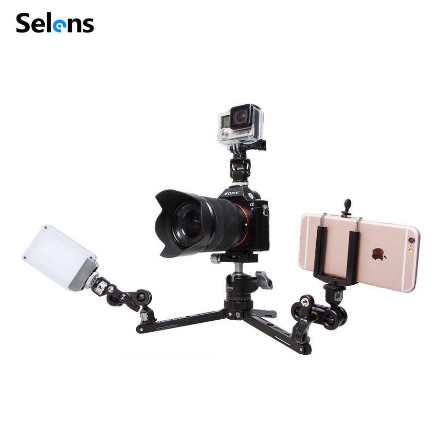 Cánh Tay Nối Máy Ảnh Đầu Bi Kép Selens 1 / 4 3 / 8 Inch