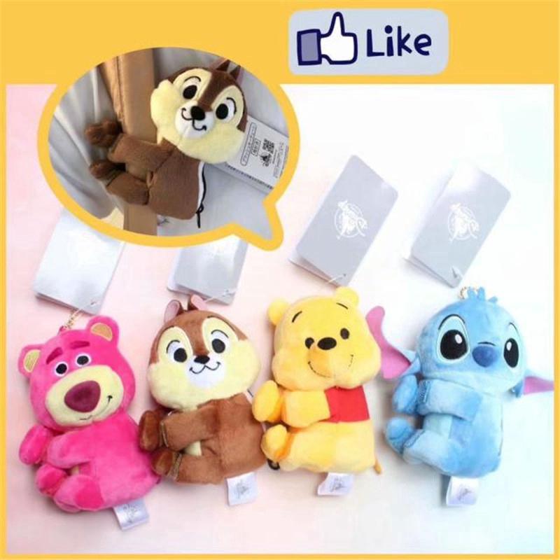 Đồ chơi nhồi bông nhỏ nhắn hình sóc chuột hoạt hình gấu Pooh gấu hồng Stich Disney dễ thương