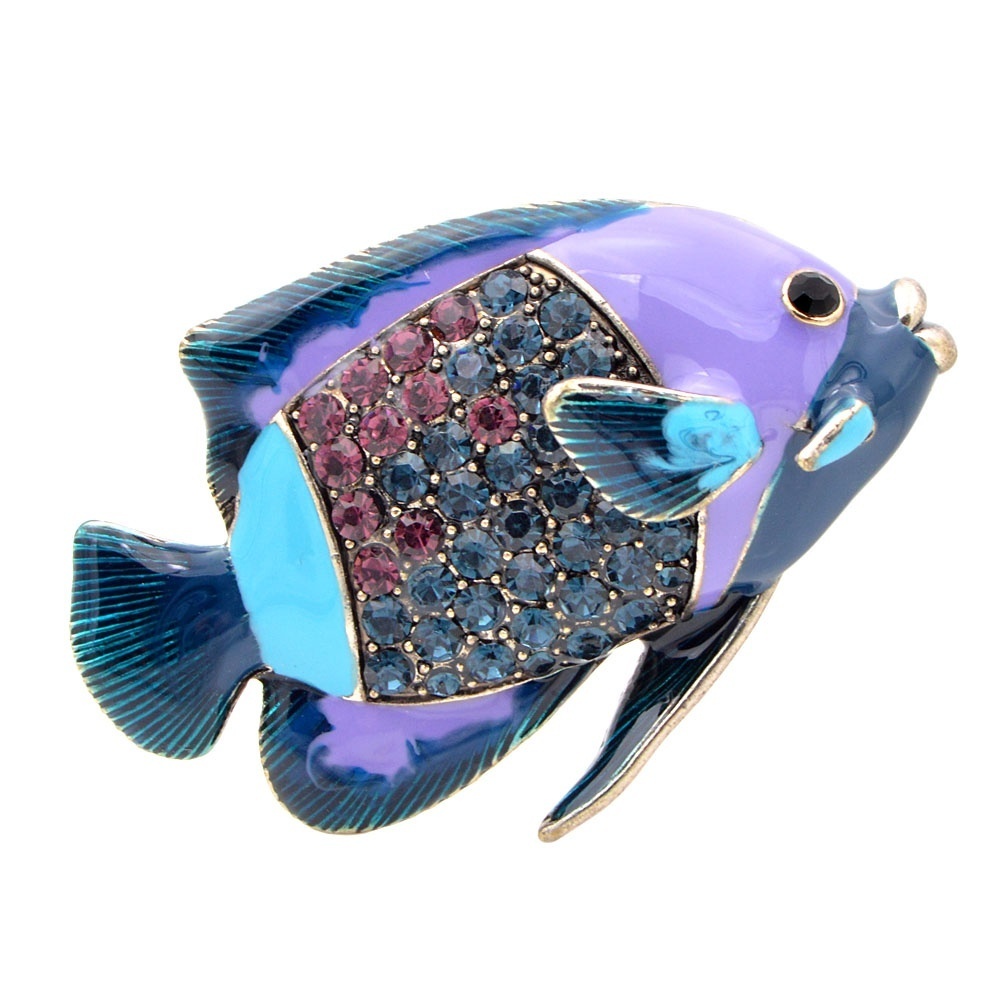 Trâm cài áo hình cá hề phong cách vintage sáng tạo