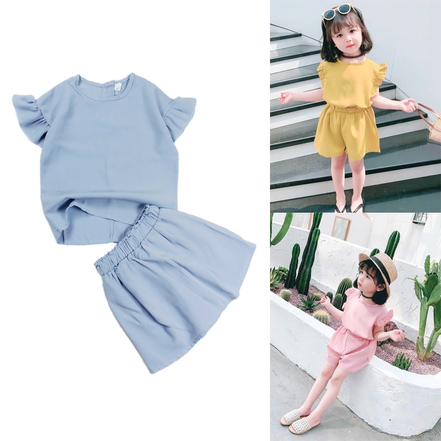 Bộ kate mát thời trang cho bé gái 6 tháng đến 7 tuổi từ 8 đến 18 kg chất mát đẹp 06402-06404