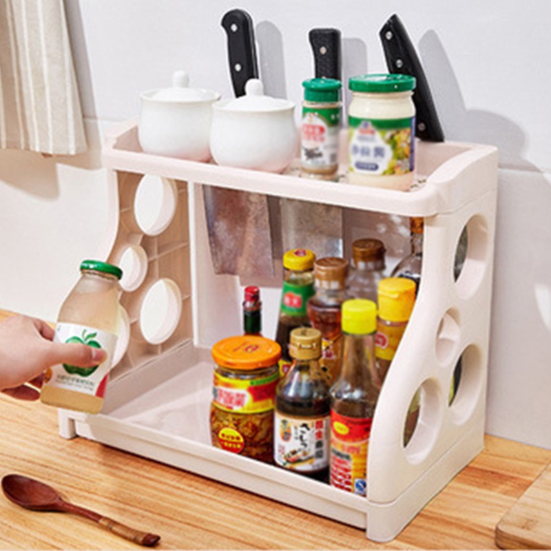 Giá Đỡ Đựng Gia Vị 2 Tầng Tiện Lợi Dành Cho Nhà Bếp