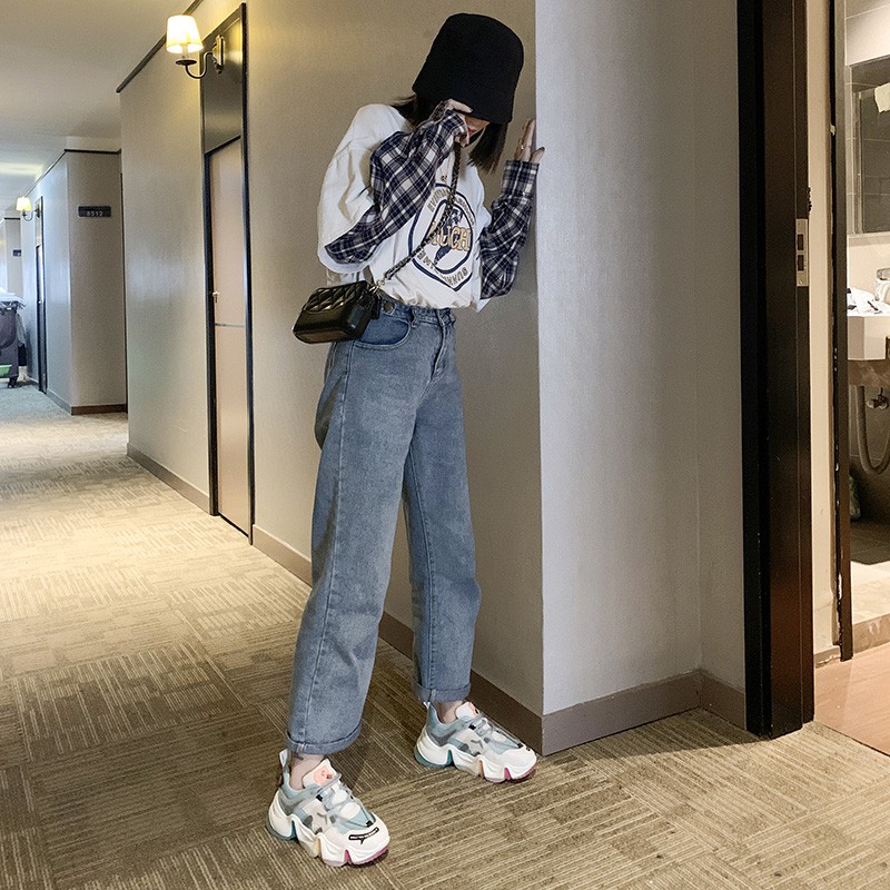 Giày nữ sneaker giày thể thao nữ đế mầu trẻ trung năng động