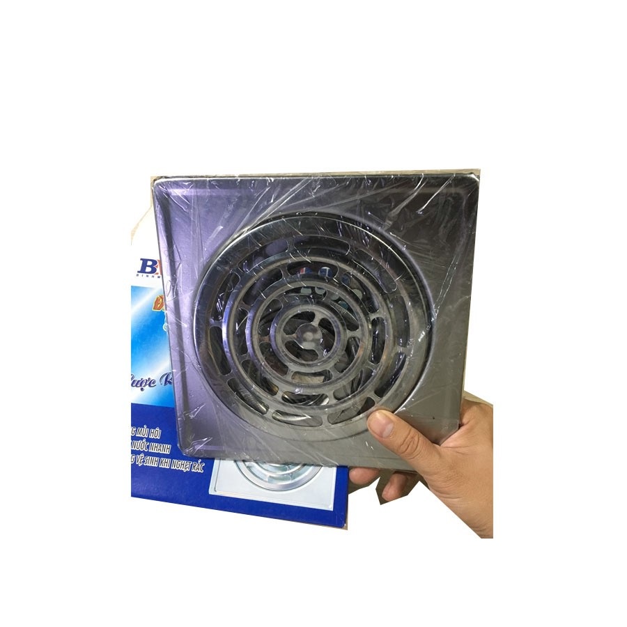 [ GIÁ RẺ ] Phễu thu sàn chống hôi Bình Minh, phễu thoát nước inox 150x150mm, 200x200mm, lỗ thoát Ø60, Ø90