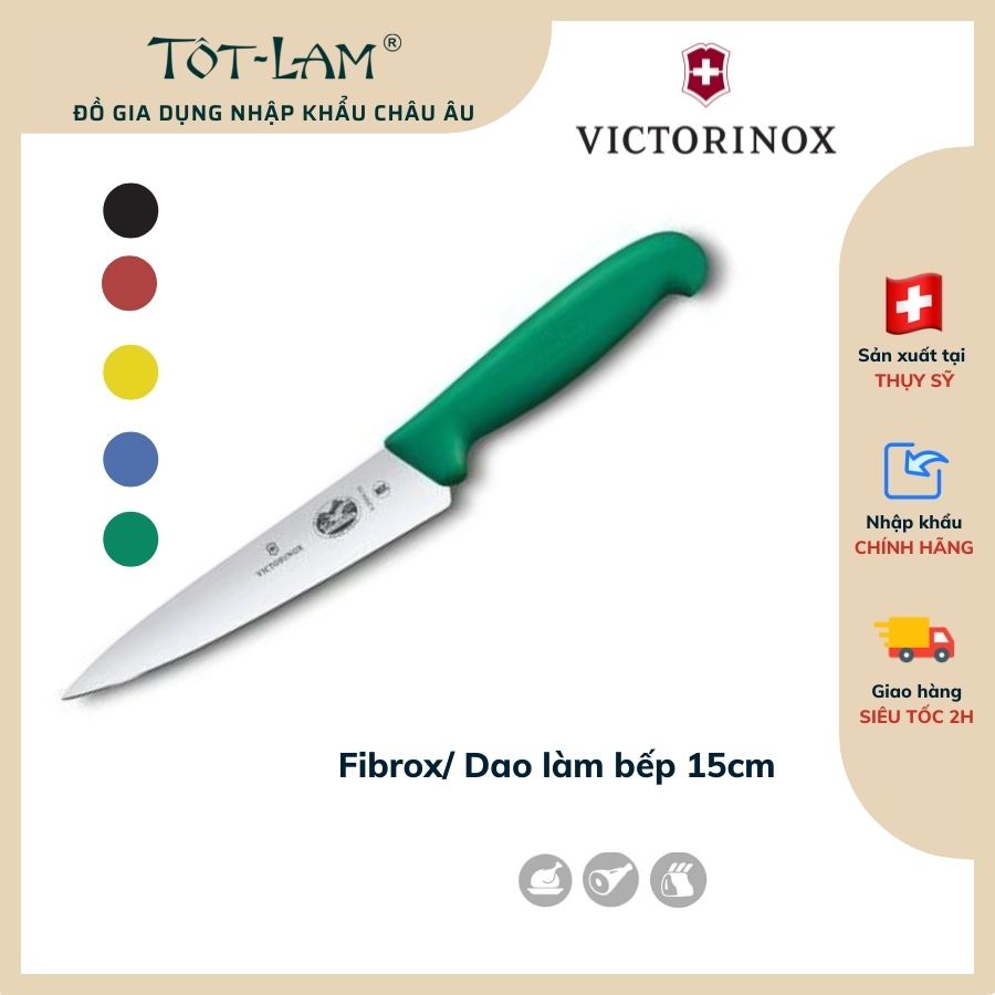 Dao làm bếp, dao thái thịt Victorinox Fibrox 15 cm (Thụy Sỹ)