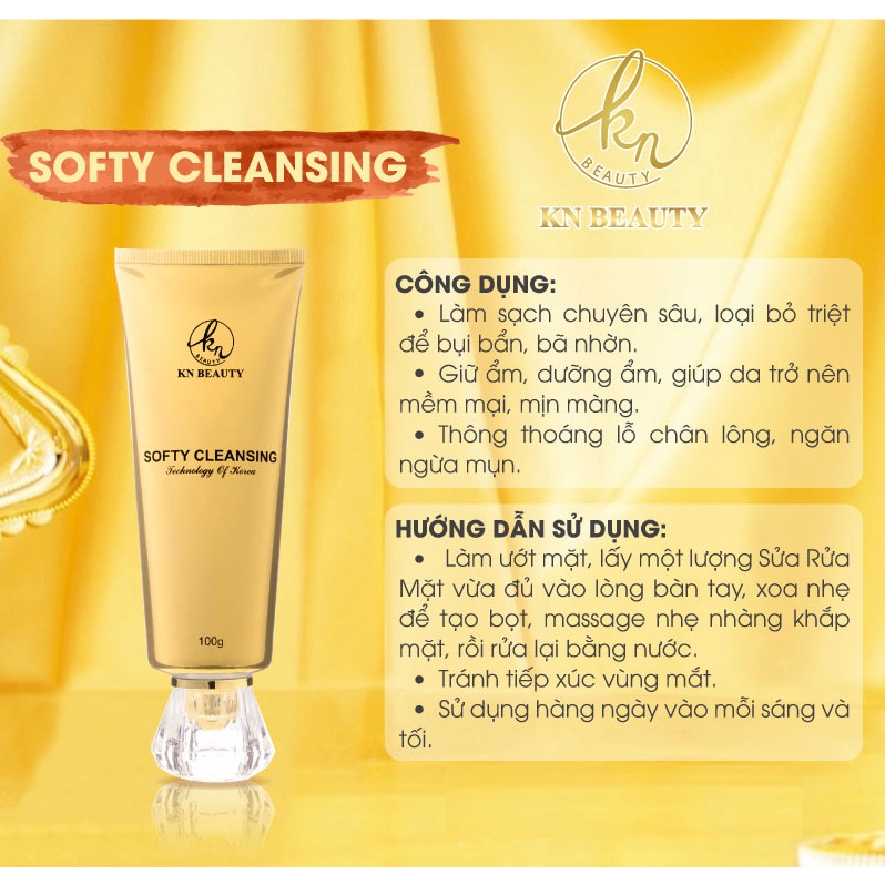 Bộ 5 sản Royal KN Beauty: Gel tẩy tế bào chết +sữa rửa mặt +tinh chất dưỡng + kem dưỡng + mặt nạ tặng son kem KN Beauty