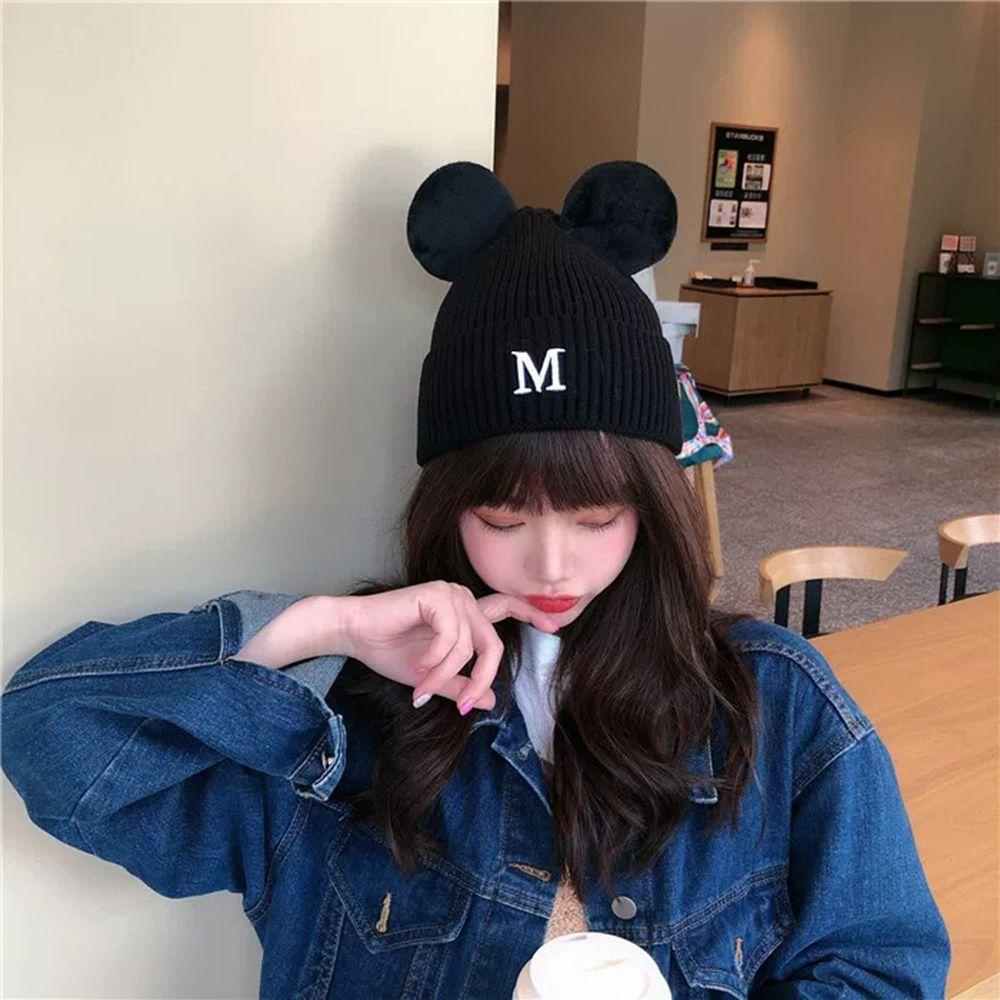 Mũ Tai Bèo Dày Dặn Mềm Mại Co Giãn Tốt Thêu Họa Tiết Xinh Xắn