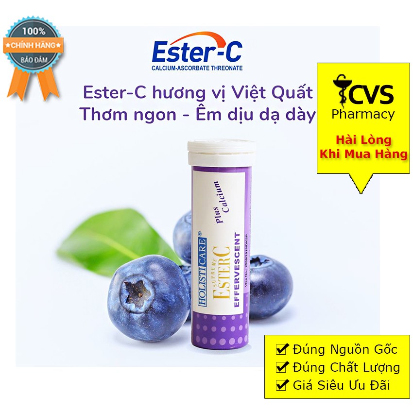 Viên Sủi Ester C / Ester-C - Bổ Sung Vitamin C Thế Hệ Mới Tăng Cường Sức Đề Kháng | BigBuy360 - bigbuy360.vn
