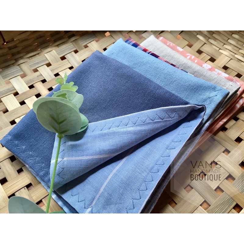 Khăn tay linen 2 lớp mix màu