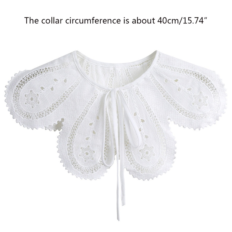 Cổ Áo Giả Họa Tiết Ren Rỗng Tinh Tế Trang Trí Cho Nữ