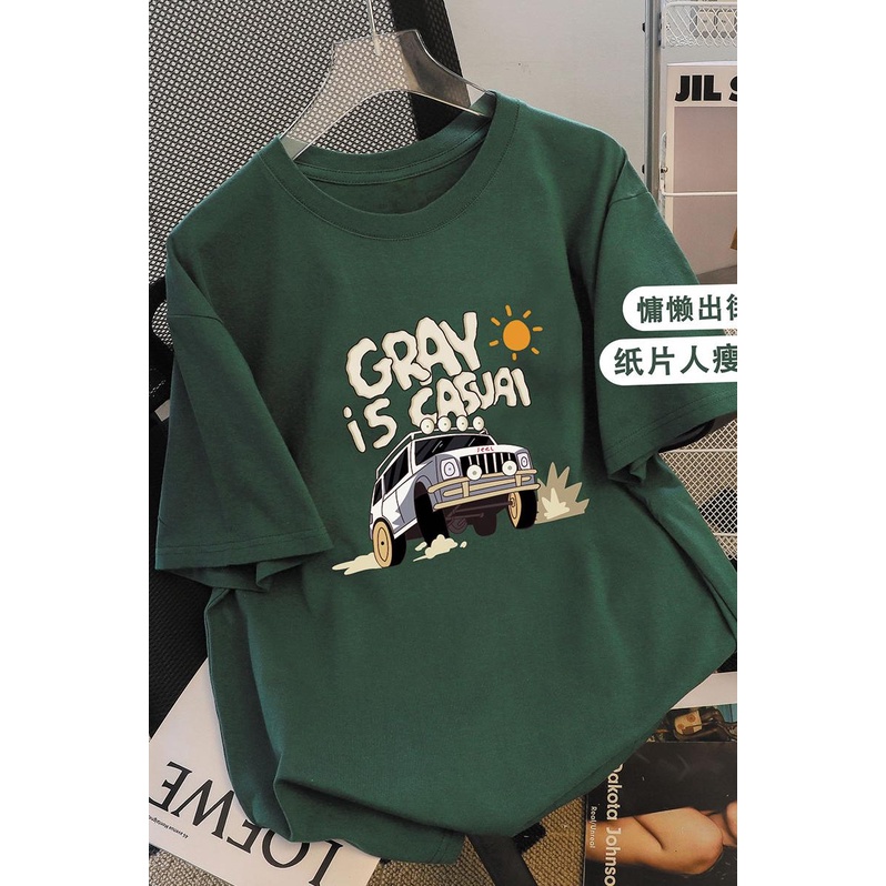 Áo thun HIIXIIVI 100% cotton tay ngắn cổ tròn in hình phong cách Hàn Quốc thời trang mùa hè 2022 dành cho nữ