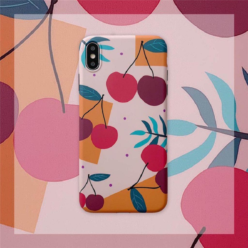 Ốp Lưng Iphone Cao Cấp Full Viền Họa Tiết Trái Cherry Dành Cho Tất Cả Dòng Iphone từ 6 đến 11promax | BigBuy360 - bigbuy360.vn