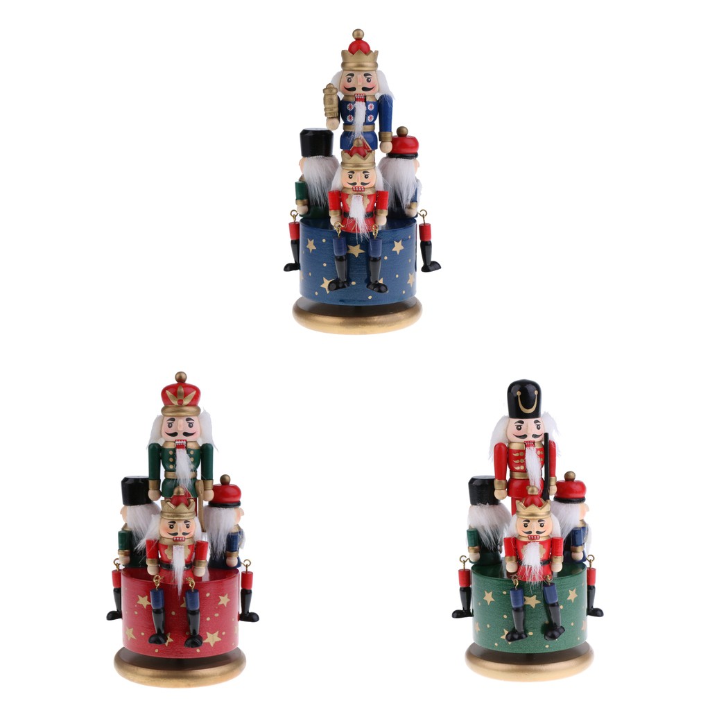 Hộp Nhạc Bằng Gỗ Vẽ Họa Tiết Bong Bóng 61 Dùng Trang Trí Nhà Cửa