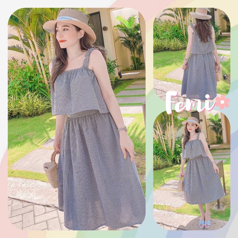 Set Caro Nhí, set bộ rời áo và váy diện đi làm đi chơi, du lịch