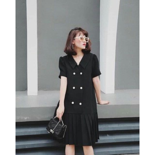 Váy bầu thời trang công sở mùa hè Shopdambau-MA759 Đầm bầu suông dáng dài kết hợp sau sinh