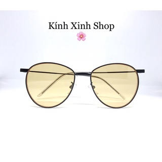 Kính râm màu Mắt tròn vàng thời trang