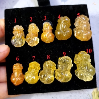 Mặt dây chuyền tỳ hưu màu vàng tươi size 2-3cm lô 1