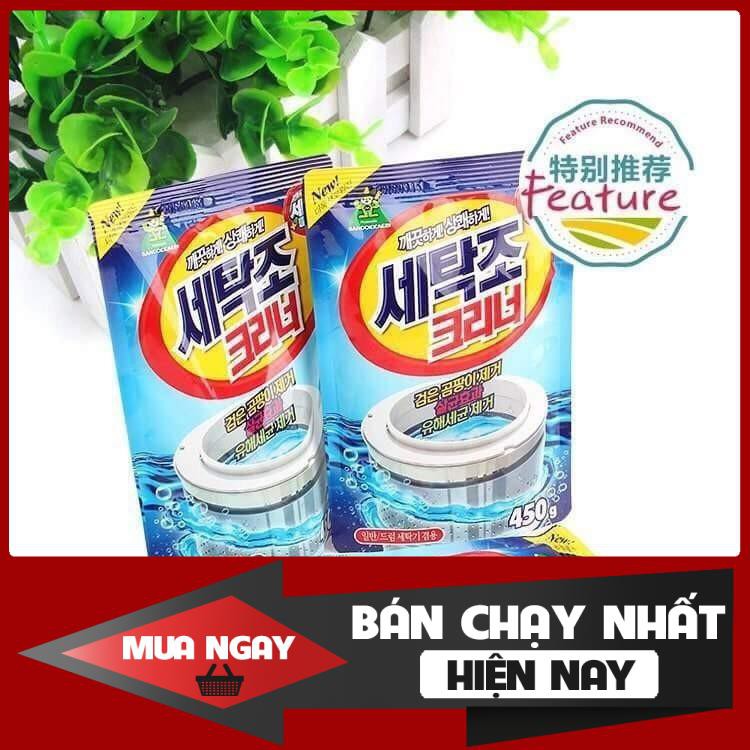 Bột Tẩy Lồng Máy Giặt Làm Trắng Khử Khuẩn Hàn Quốc 450Gr - chất vệ sinh loại bỏ cặn bẩn máy giặt