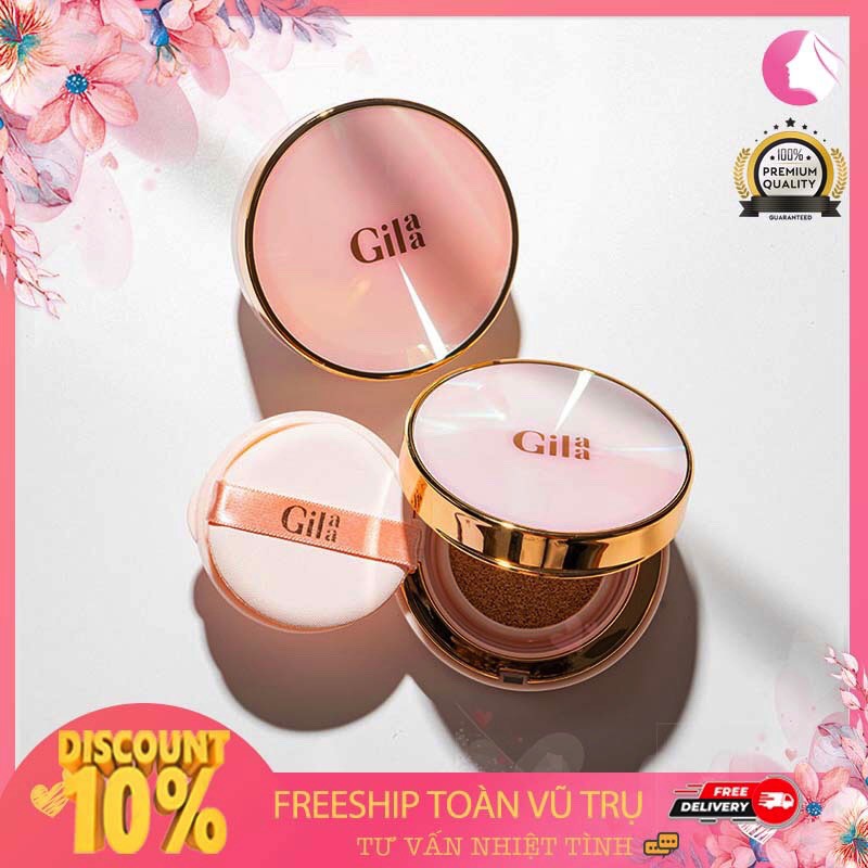 PHẤN NƯỚC GILAA KIỀM DẦU & DƯỠNG DA 13G LONG WEAR Đ CUSHION