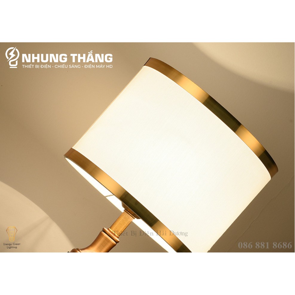 Đèn Ngủ Để Bàn S3057 - Khung Kim Loại - Kiểu Dáng Cổ Điển Sang Trọng - Tặng Kèm Bóng Led - Bảo Hành 12 Tháng