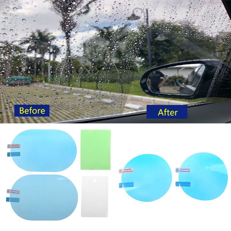 2 miếng dán cửa kính xe hơi chống nước và sương mù tiện dụng