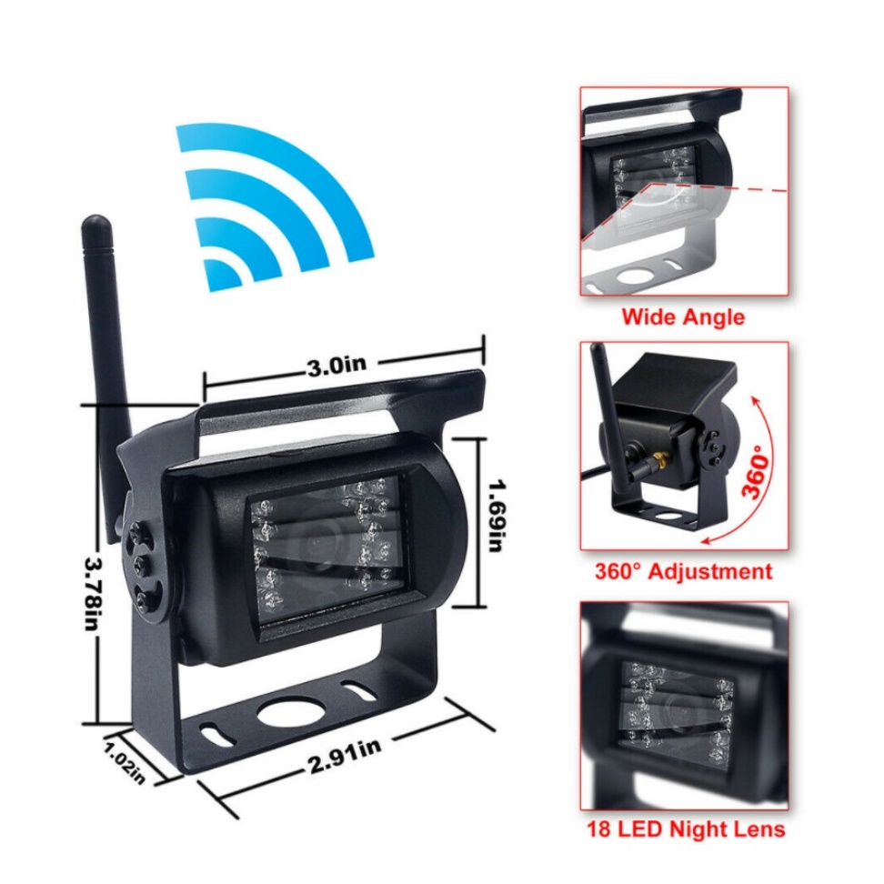 Camera hành trình hồng ngoại không dây kèm màn hình 7inch | BigBuy360 - bigbuy360.vn