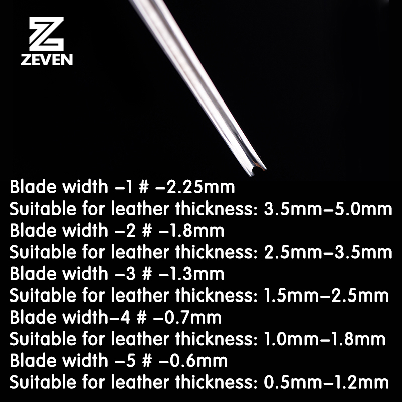 Bộ Dụng Cụ Đánh Bóng Viền Thắt Lưng Da Bằng Thép Carbon DIY 0.6 / 0.7 / 1.3 / 1.8 / 2.25