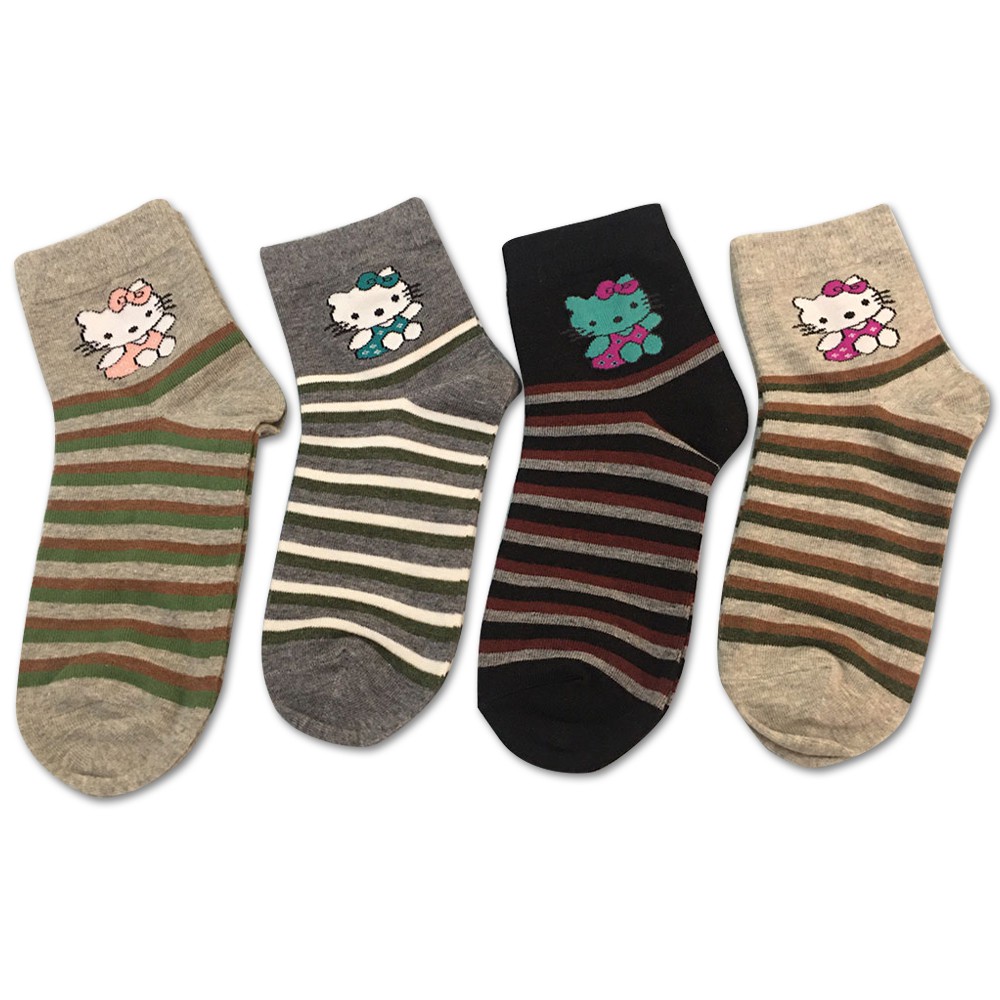 Tất trẻ em Vinakids thêu hình kitty cho bé từ 18-35kg (Giao màu ngẫu nhiên)