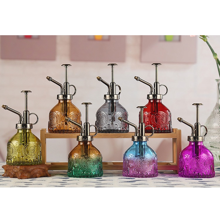 Bình tưới cây cảnh mini bằng thủy tinh có vòi xịt