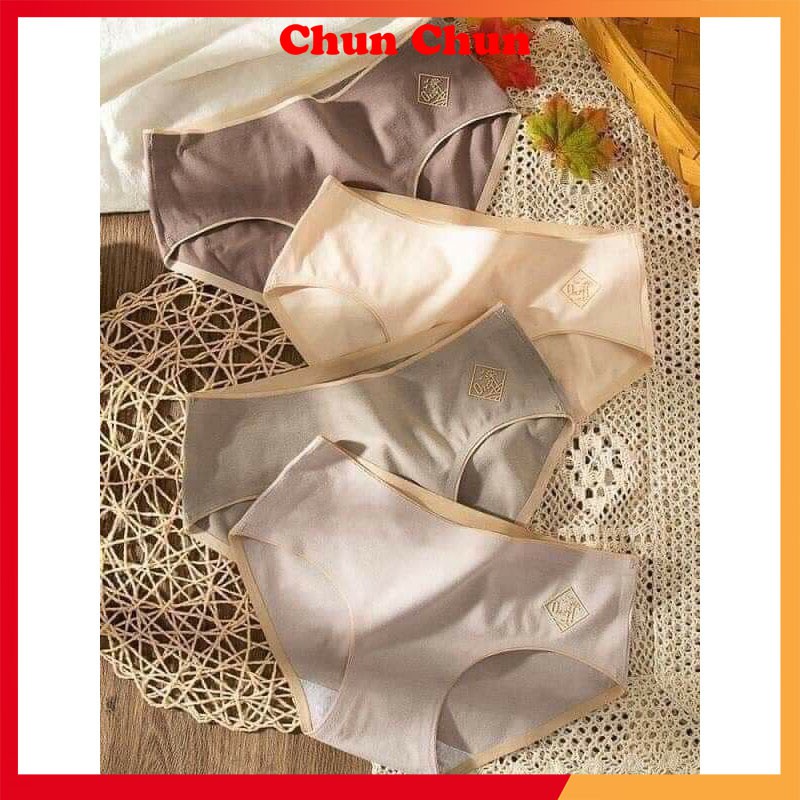 Quần lót cotton cao cấp 02, quần chip kháng khuẩn thấm hút mồ hôi, quần chip cạp trung không đường viền | BigBuy360 - bigbuy360.vn