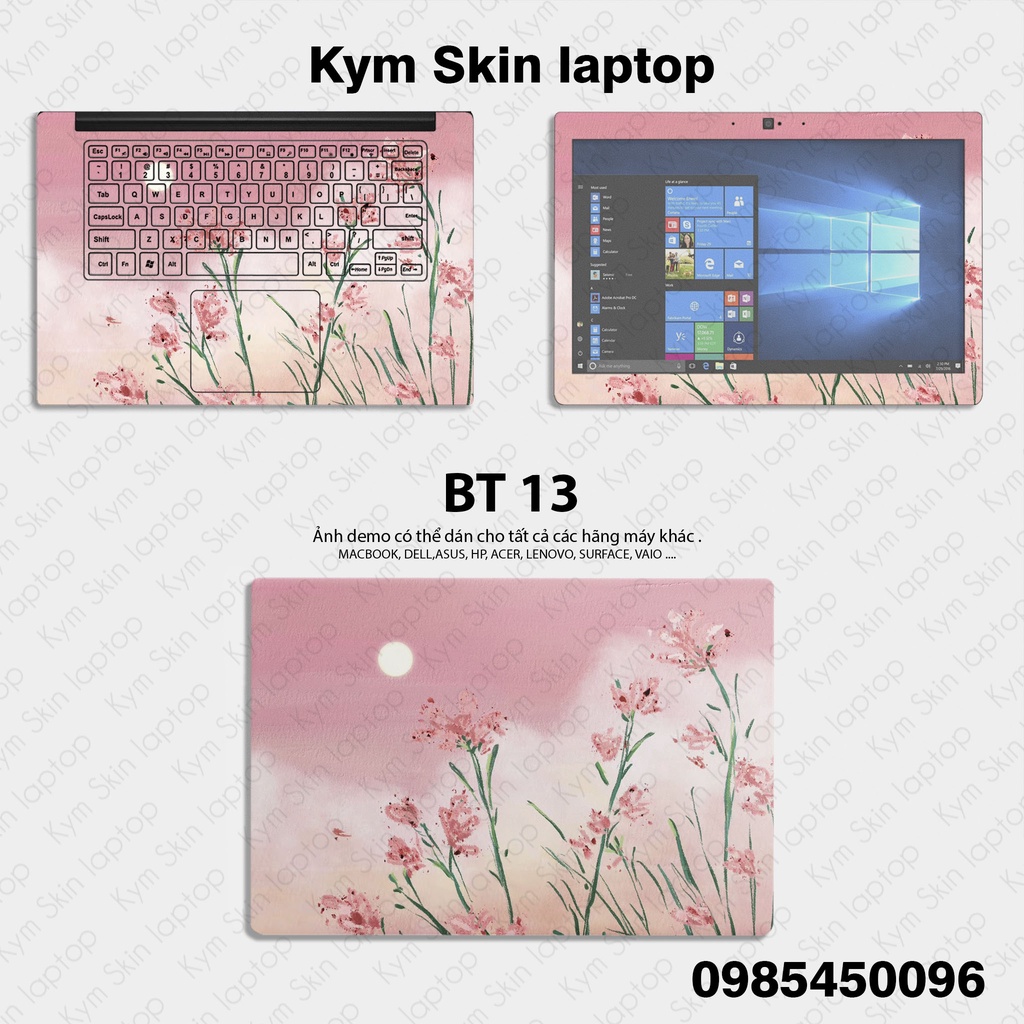 Khung Cảnh Ánh Trăng - Skin Dán Laptop Cắt Sẵn Theo Từng Máy - Decal dán laptop