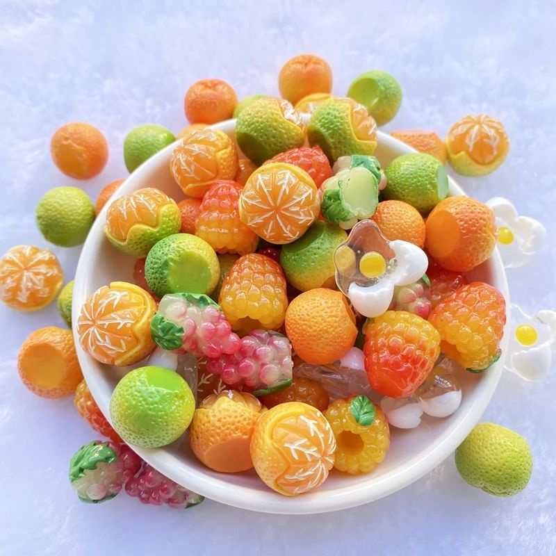 Trái cây mini trang trí nhà búp bê - Trái quýt - charm - resin