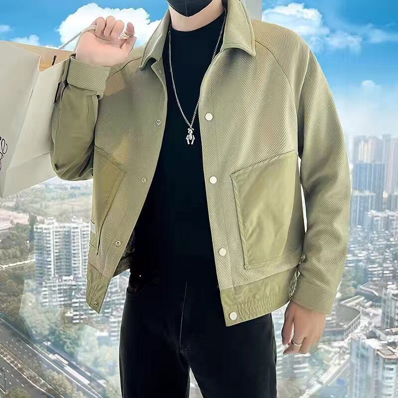 Áo Khoác Nam Thêu Họa Tiết Phong Cách Hàn Quốc Dễ Phối Đồ