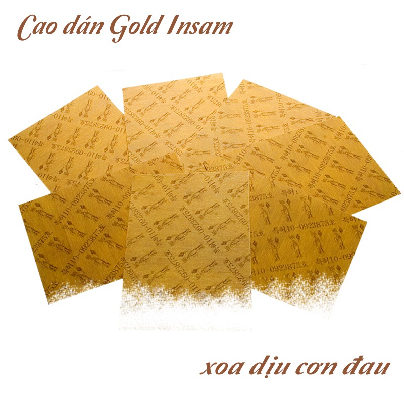 Cao Dán Hồng Sâm Gold Insam Trị Nhức Mỏi 25 Miếng