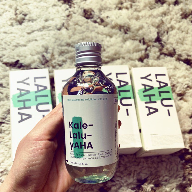 Krave Beauty_Toner tẩy da chết AHA Krave Kale-Lalu-YAHA