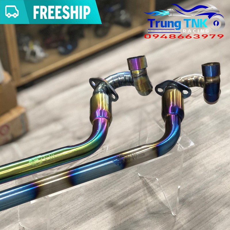 Cổ pô titan bầu hơi gắn wave dream