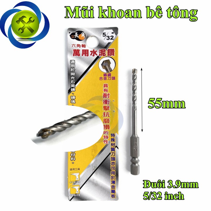 Mũi khoan bê tông đuôi lục giác 3.9mm 5/32 inch LA0020