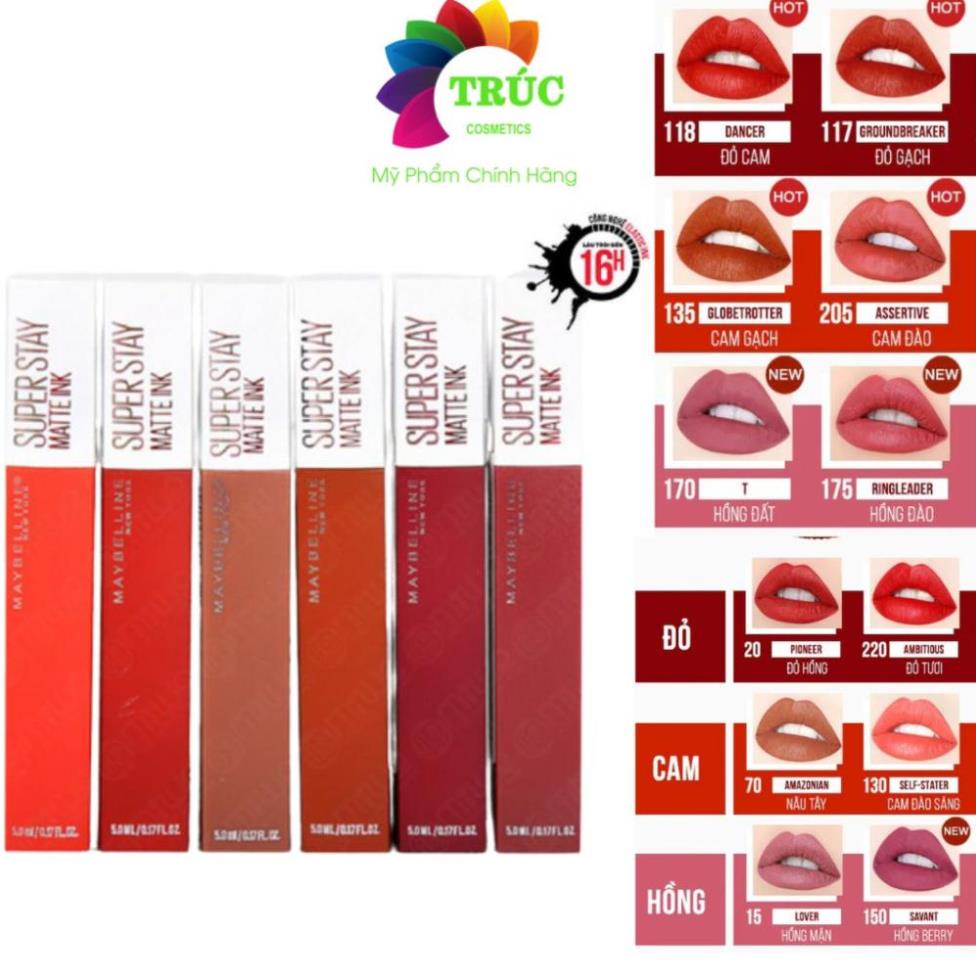 Son Kem Lì Maybelline 5ml Super Stay Matte Ink Lipstick _CoCoDDe.Perfumer29