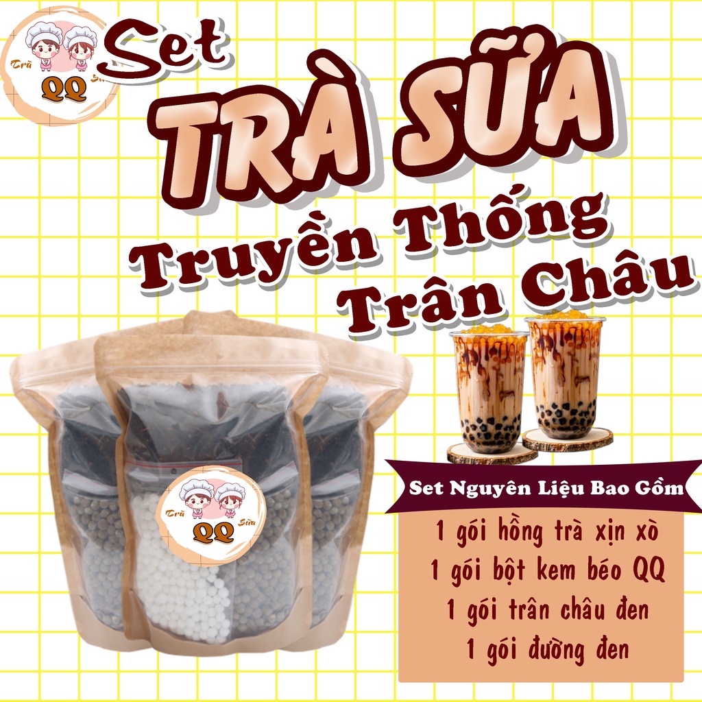 Nguyên Liệu Pha Trà Sữa Truyền Thống Trân Châu (1418 Ly)