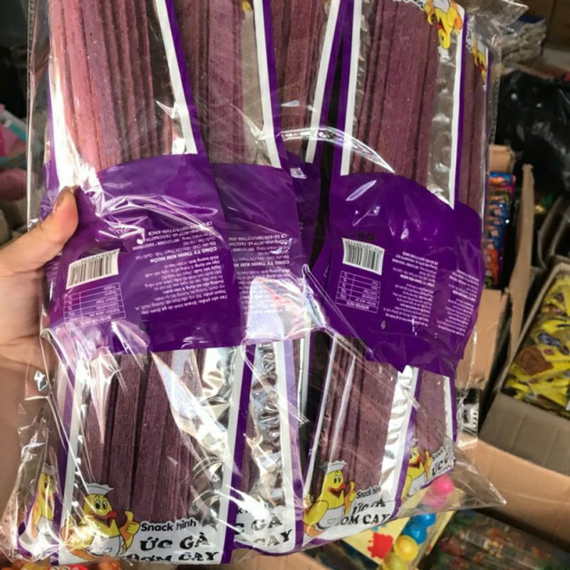 Com bo 10 gói ức cánh gà thơm cay mầu tím