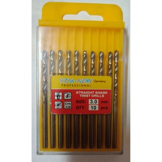 Bộ 10 mũi khoan sắt- inox vàng 3mm siêu xịn