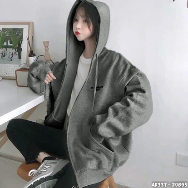 Áo Khoác Nỉ Bông Form Rộng UNISEX Hàng QC Áo Khoác Nữ Khoá Kéo Jackets Nỉ Nam Nữ in D-YA - AK3337 | BigBuy360 - bigbuy360.vn